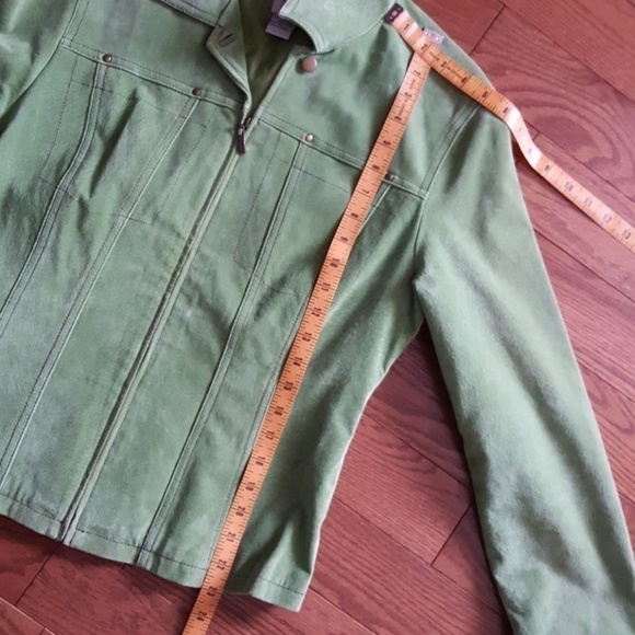 CARVILLE Green leather blazer/jacket - Picture 8 of 8